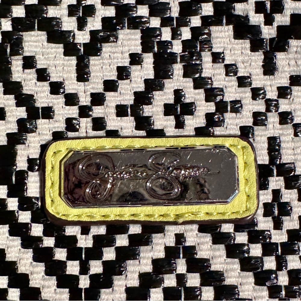 Jessica Simpson Black & White & Neon Yellow Shoulder Bag - Picture 4 of 8